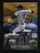 2023 Topps Chrome NPB Nippon Professional Baseball Titans 3/50 Roki Sasaki 1s4s