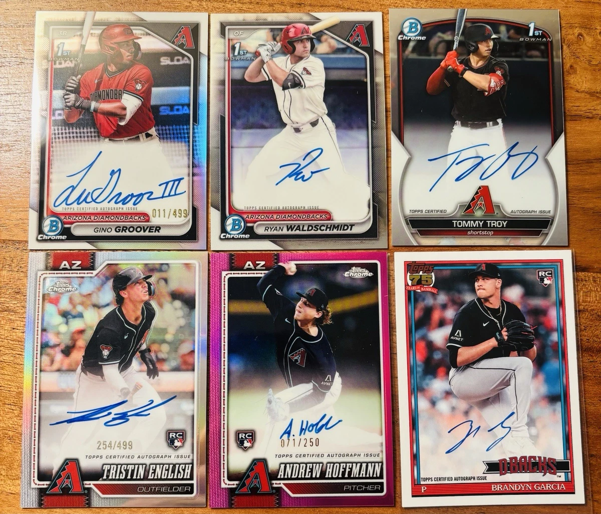 25+ Bowman Arizona Diamondbacks Baseball Autographed Sports