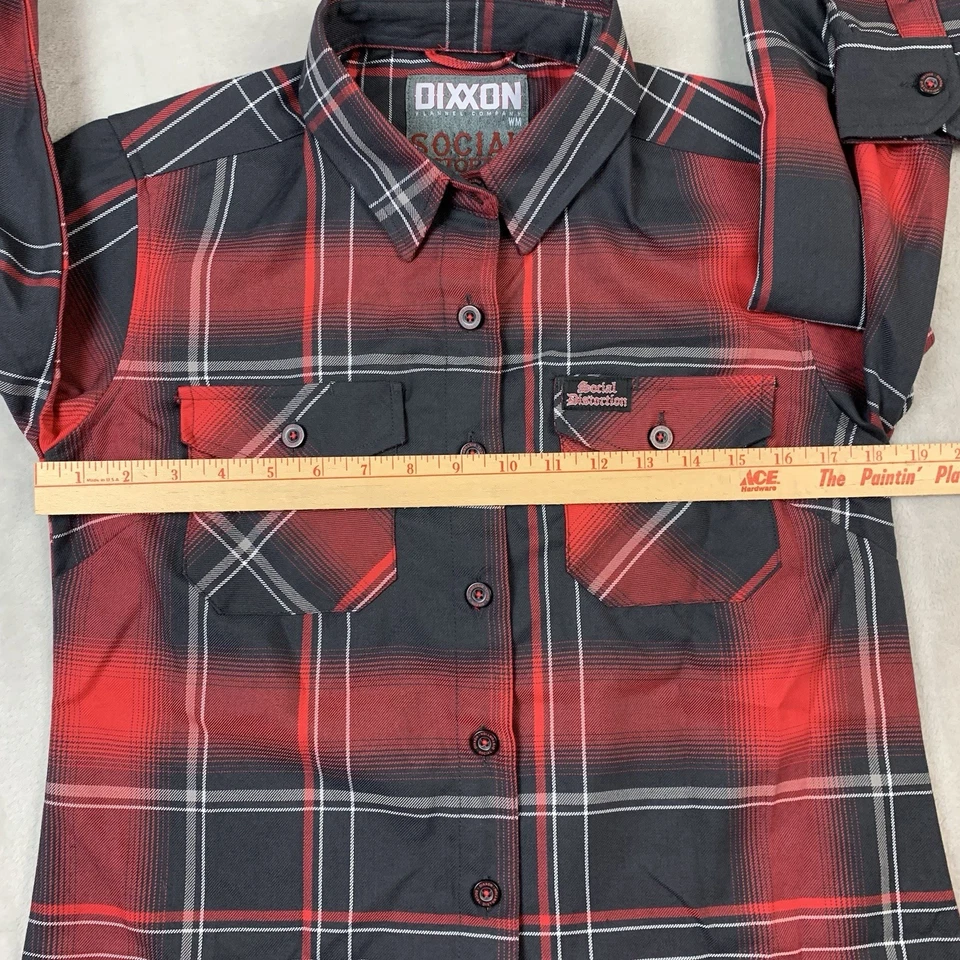 Dixxon Flannel Co Social Distortion Collab Prison Bound Shirt Women Medium Plaid - Image 4 of 4