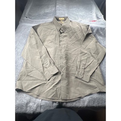 Arrow Microtech XL Long Sleeve Button Down Shirt Mens 18 18.5 2XL Tall Plaid