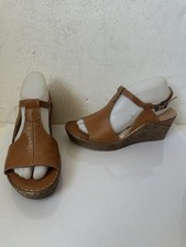 Moshulu Wedges Leather Sandals Size UK 6.5 EU 40 *