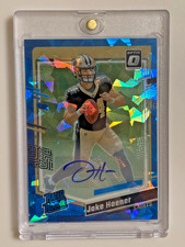 2023 Donruss Optic Jake Haener #277 Blue Cracked Ice Auto /15