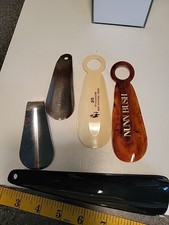 Vintage Lot 5 Advertising Shoe Horns - Variety Metal  Plastic