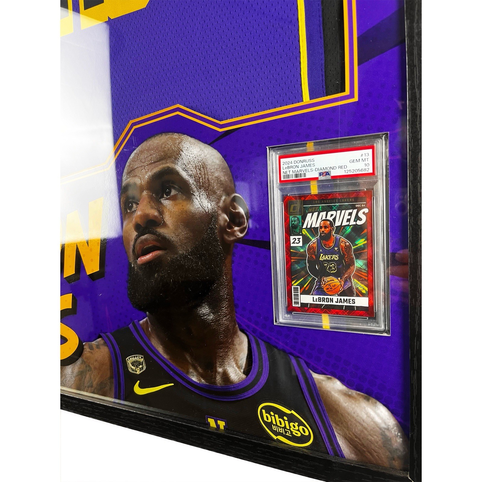 Lebron James Signed & Framed Jersey - Authentic PSA COA - LA Lakers Auto view 2