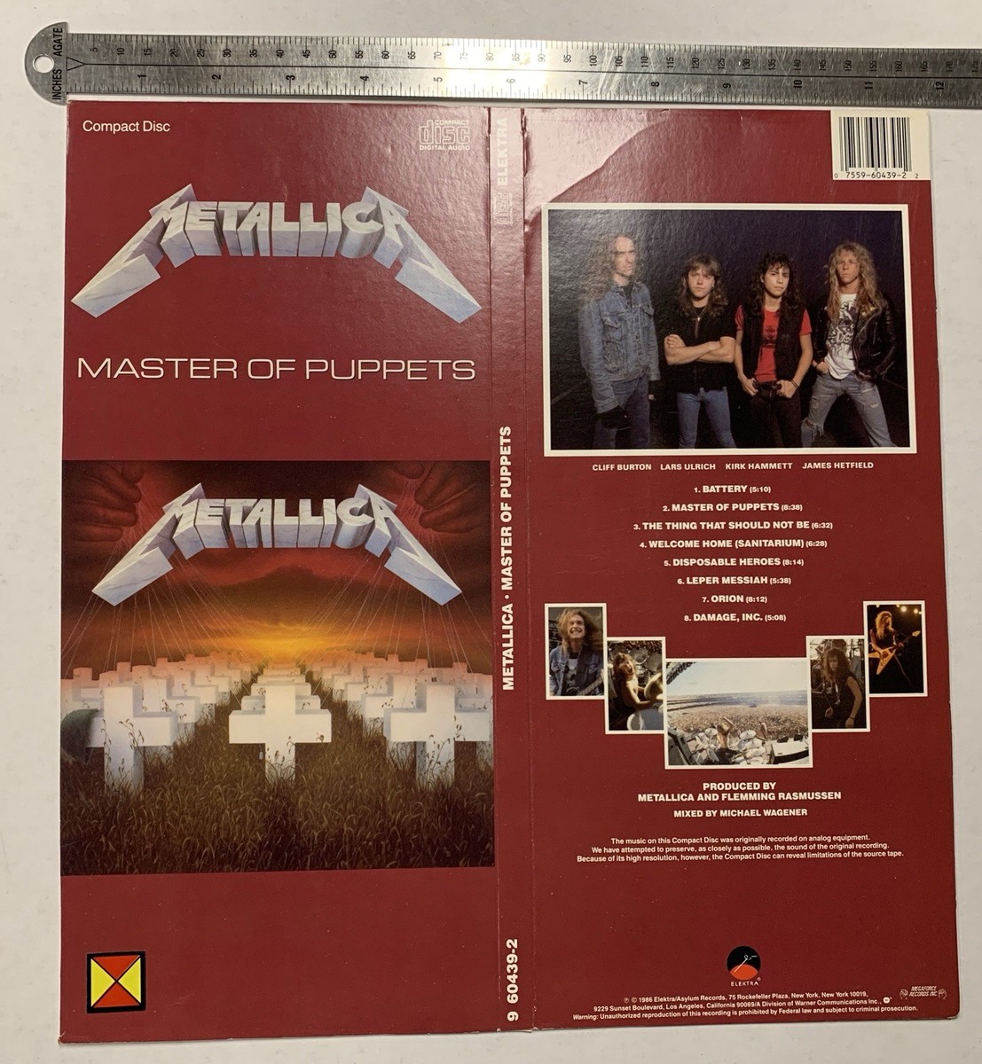 Metallica - Master Of Puppets CD Longbox Wall Art 1986 Elektra