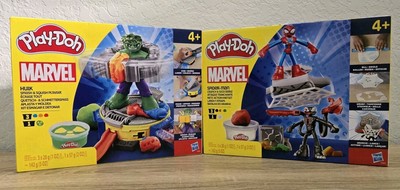 Play-Doh Marvel HULK SMASH & SQUISH/SPIDER-MAN LAUNCH & SLICE W