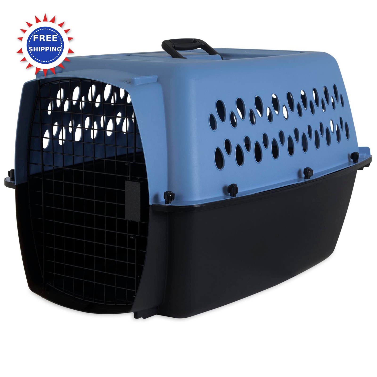 Petmate Pet Porter Fashion Dog Kennel Parisian Blue Black Pe