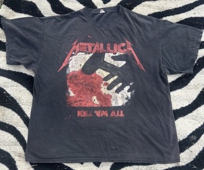 Black Vintage Metallica Kill Em All Concert 1983