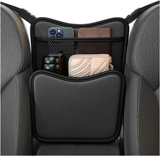 Car Organizer Storage between Seats, Leather Car Console Hanging Storage Organiz