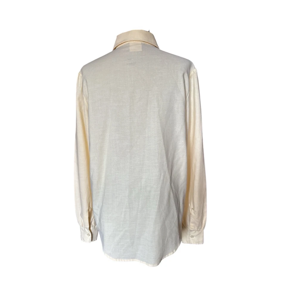 Vintage 80’s Ely Glad Rags Yellow Button Up Blouse Mallard Duck Juniors 11/12 - Image 4 of 4