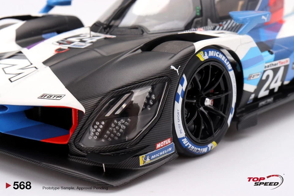 BMW M HYBRID V8 GTP 1/18 #24 TEAM RLL IMSA 24H DAYTONA 2024 TRUE SCALE TOP SPEED - Immagine 4 di 4