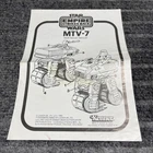 Vintage Star Wars MTV-7 Mini-Rig Vehicle Instructions Sheet Kenner Original 1981