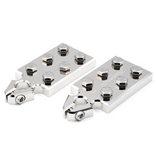 Pair 6 Spot SAE Top Post Flat Lug Style Battery Terminal 6 Spot Top Post