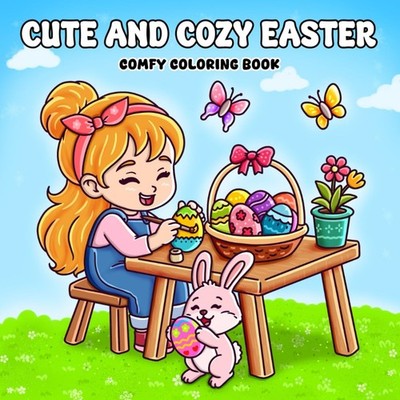 Cute and Cozy Easter: Super Cute Coloring Book for Adults & Teens Featuring 40 B