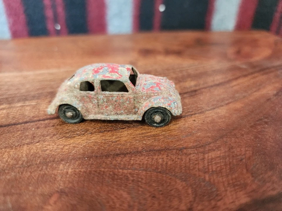 Lote de 2 coches y camiones cisterna diecast Midgetoy de juguete Tootsie vintage años 40-50 Foto 3 de 4