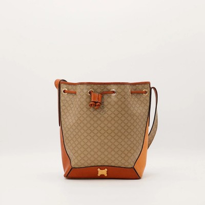 Céline Triomphe Eimer Tasche Canvas Monogrammiert Beige Vintage Original