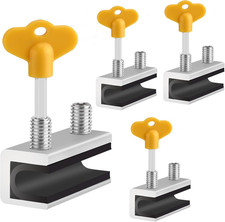 Sliding Window Locks for Vertical  Horizontal Windows, Tool-Free Aluminum Secur