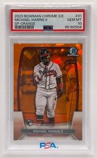 2023 Bowman Chrome Sapphire Orange Image Variation Michael Harris II /75 PSA 10