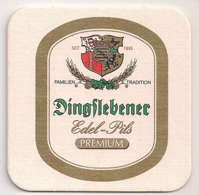 Private brewery Metzler - old beer mat ''Dingslebener Edel-Pils premium''