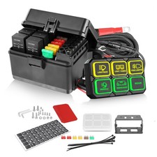 6 Gang On-OFF Switch Panel Lights Control for Jeep Wrangler JK Car Marine Cover