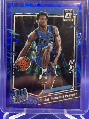 2023-24 Donruss Optic Olivier-Maxence Prosper #202 Blue Seismic SN,RC Dallas