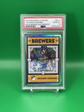 Jackson Chourio 2023 Bowman Chrome #/150 Ascensions Rookie Auto RC SP PSA 10