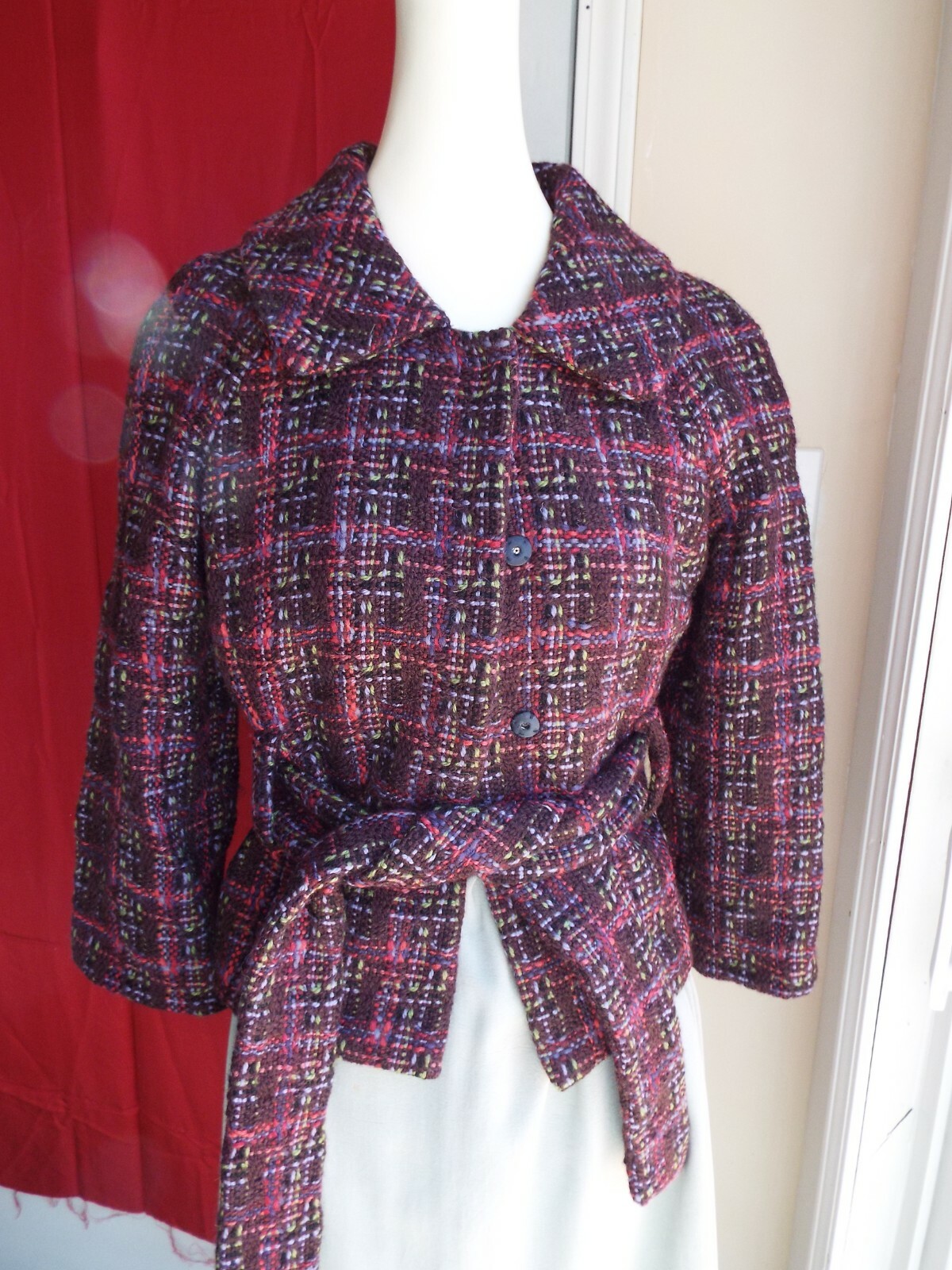 Tweed short jacket <br> -Gray-