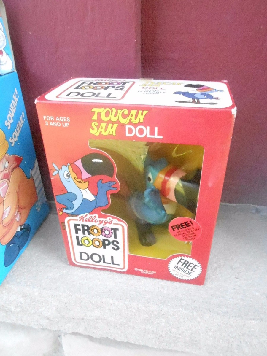 NRFB Froot Loops Toucan Sam Doll -1984 Kellogg Company (NBS5