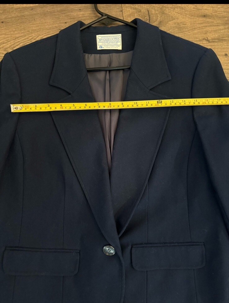 Pendleton 100 % Virgin Wool  Single Button Blue B… - image 7