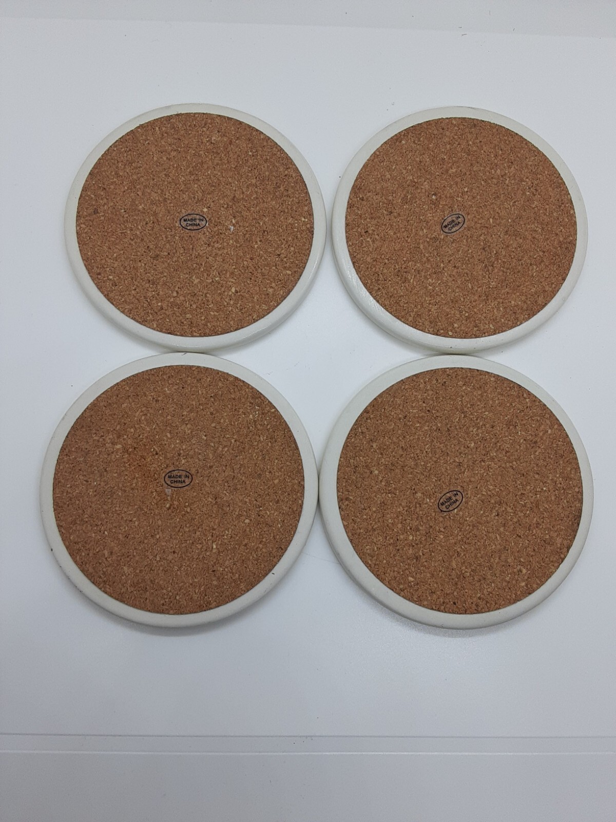 Santa Coasters with Cork Backs Set of 4 eBay