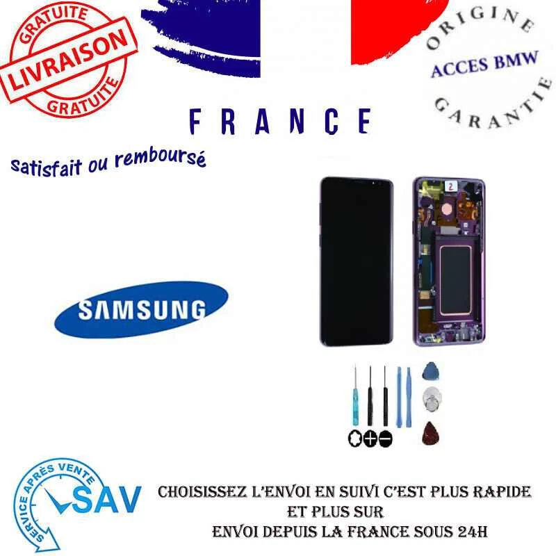 Original Ecran LCD Complet Violet Sur Châssis Pour Samsung Galaxy S9 (G960F) - Photo 1/1