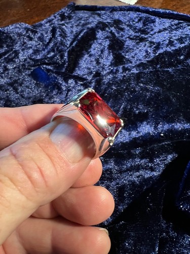 R10.,‼️❤️ Ring, Herren -Silber m. Rubin - rot, Silber 925´er, TOPP ⏀22,4 mm - Bild 10 von 10