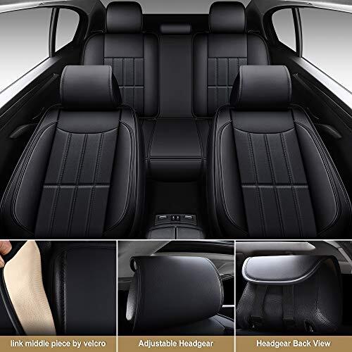 Leather/ Leatherette Automotive Seat Covers for Cars SUV Pick FULL SET BLACK - Picture 6 of 7