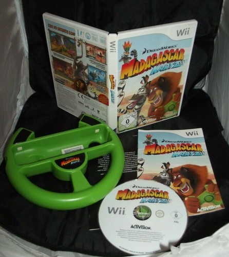 *** Madagascar Kartz + Original Lenkrad - Deutsch - Komplett -Nintendo Wii ***