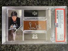 2006-2007 Alex Ovechkin The Cup Scripted Swatches Auto #/25 PSA 6 Patch Jersey