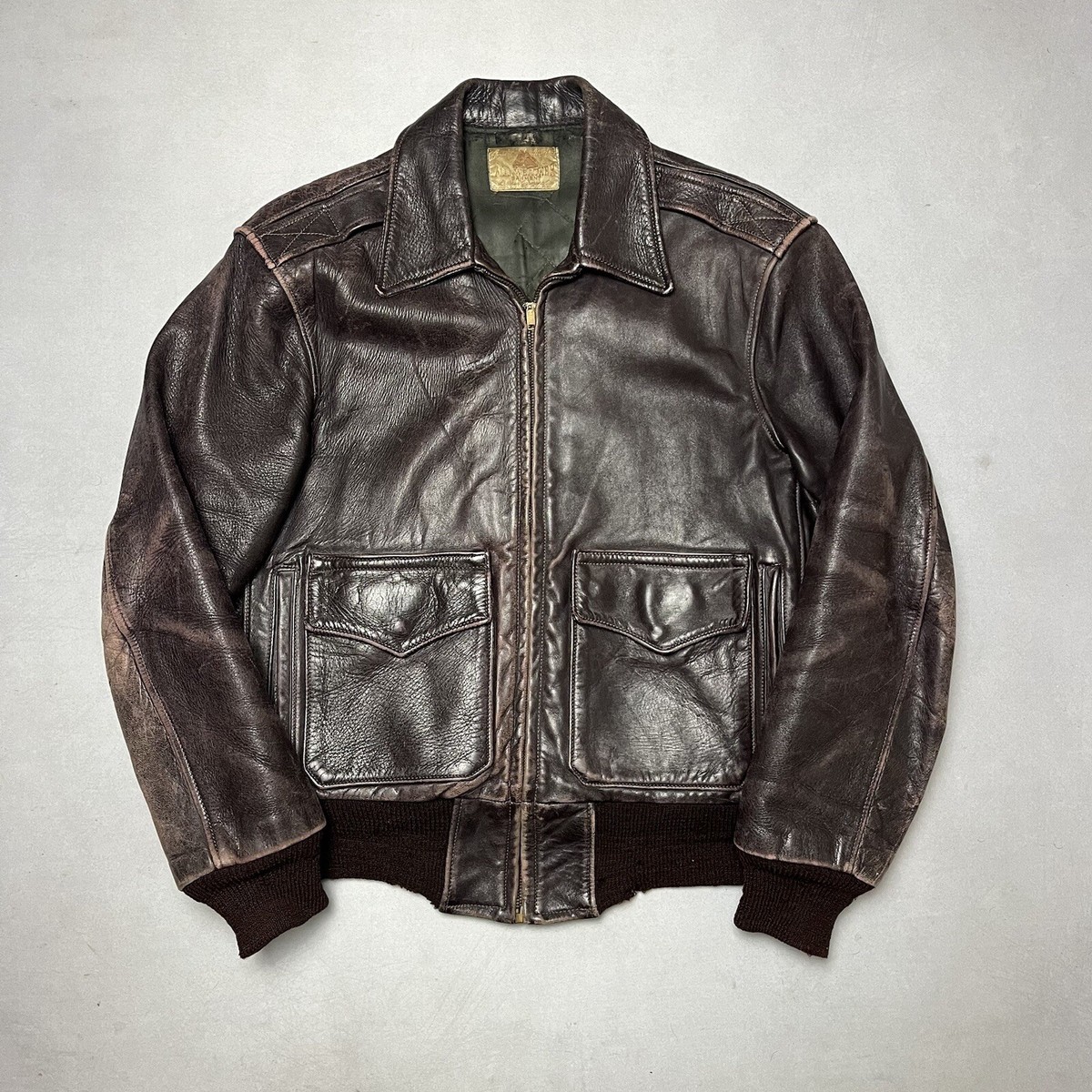 ジャケット・アウター 90s- horse hide leather jacket Addict Clothes - Center Zip Jacket - Horsehide
