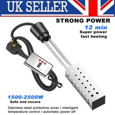 2500W Electric Immersion Water Heater Bucket Heater with Thermostat Auto Shutoff