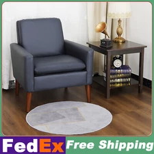 Modern Armrest Accent Chair PU leather Single Sofa Lounge Upholstered Couches