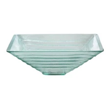 Kraus GVS-910 Alexandrite 16.5" Aquamarine Glass Vessel Bath Sink RARE 2 avail