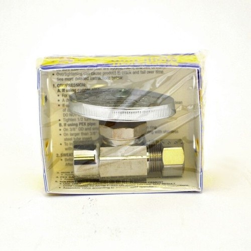 Lot Of 60 BrassCraft R14X C, Sweat Straight Stop 1/2" Nom Sweat X3/8" OD Comp - Picture 5 of 5