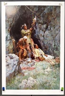 Howard Terpning, Healing Power Of The Raven Bundle, Native American Print