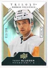 2019-20 TRILOGY ROOKIE PREMIERES LEVEL 3 TEDDY BLUEGER ROOKIE 013/299 PITTSBURGH