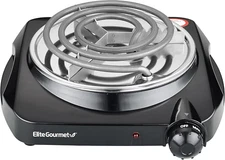 ESB301C Countertop Single Coiled Burner, 1100 Watts Electric Hot Plate, Temperat