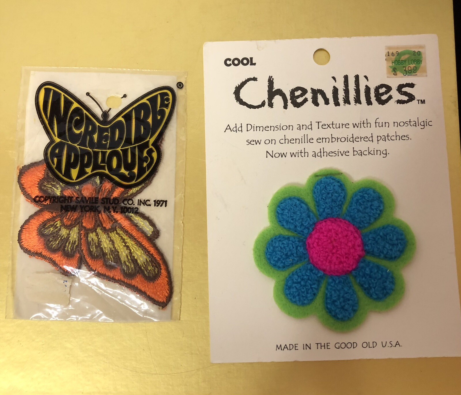 Flower Chenille Iron-On Patches, Hobby Lobby