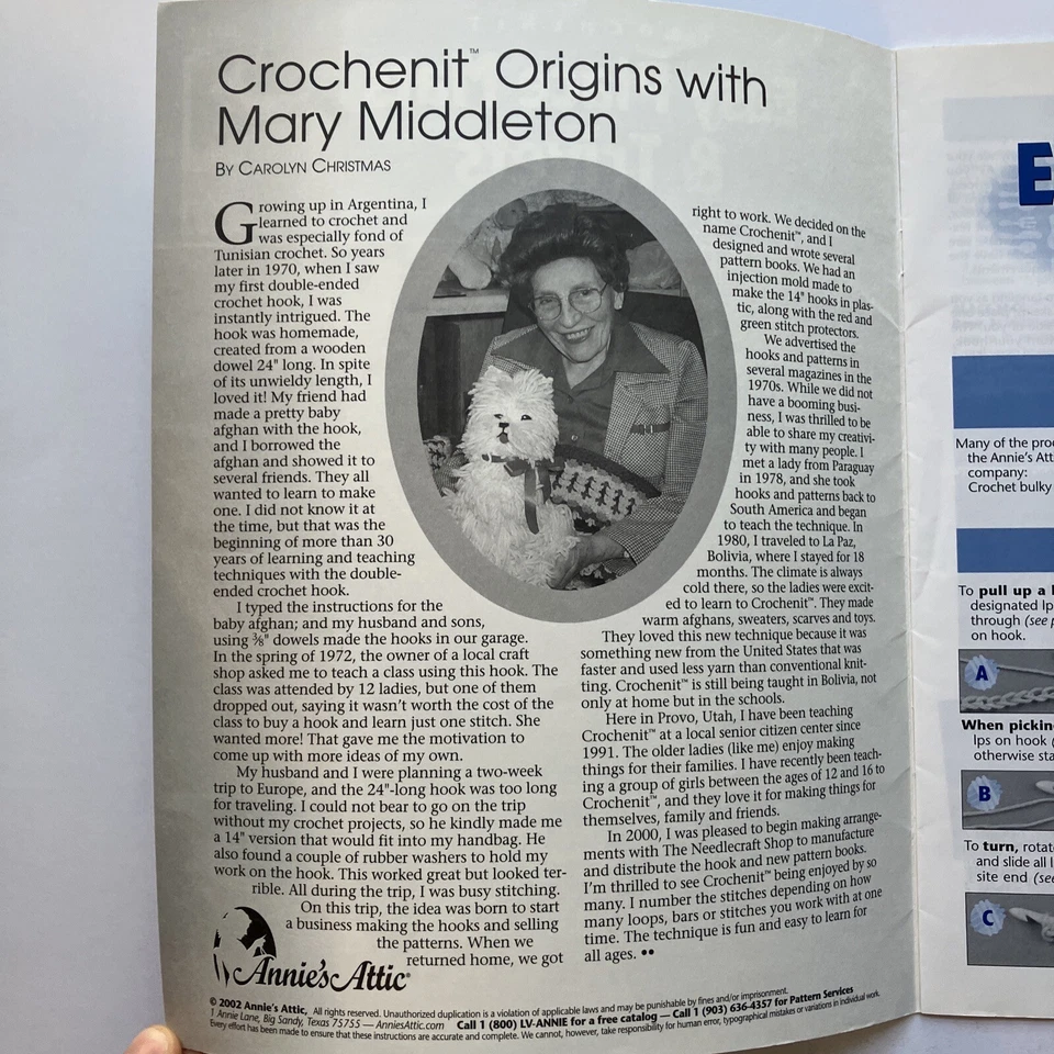 Vintage Annie's Attic 121279 Crochenit Easy Place Mats & Trivets 6 Designs 2002 - Image 2 of 4