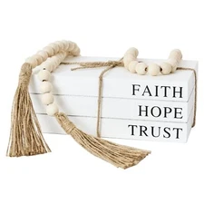 Decorative Books for Home Decor White Faux Books for Decoration Rustic Farmho...