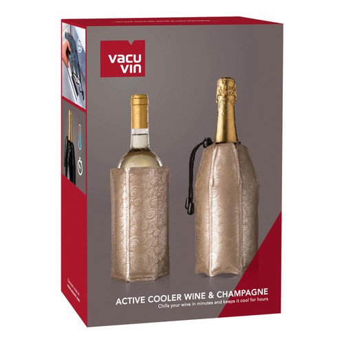 Vacu Vin Active Wine & Champagne Cooler Platinum, Bottle Cooler, Cooling Sleeve - Picture 3 of 3