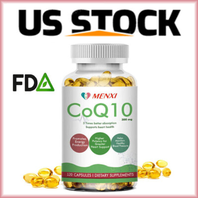 CoQ10 Coenzyme Q10 Vegan Softgel 300mg Cardiovascular Heart Health 120 Capsules