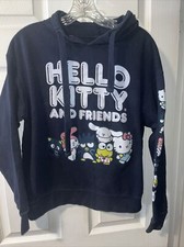 Hello Kitty and Friends by Sanrio Blue Zip Hoodie Graphic Print Large