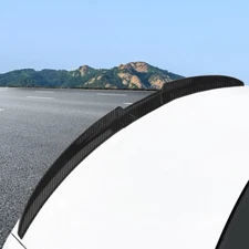 For Audi A4 B9 B9.5 S4 2017-2024 Carbon Fiber Look Rear Trunk Spoiler Wing Lip